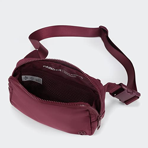 Pander Belt Bag Large 2L, Nylon Fanny Pack Purse for Women and Men with Adjustable Strap, Red Merlot - Image 5