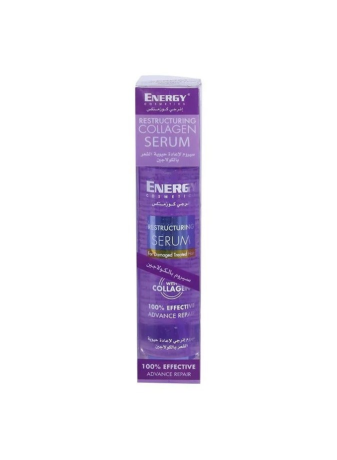 ENERGY COSMETICS Restructuring Serum With Collagen For Damaged Treated Hair 100ml - Image 2