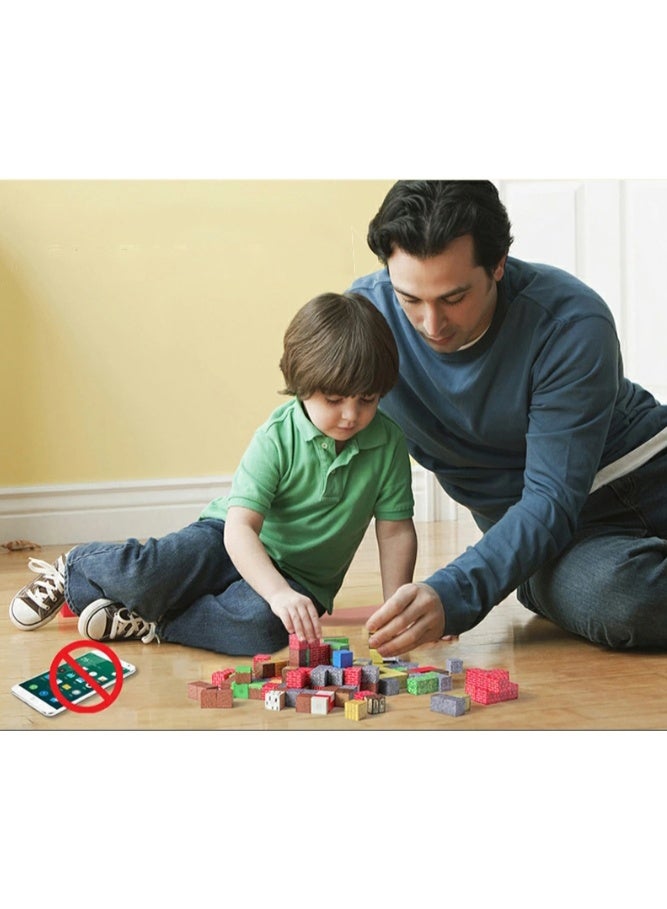 Magnetic Blocks - 212 Pieces Magnetic Building Blocks Magnetic Cube Stacking, Building Forest World Set, STEM Montessori Sensory Toys for Kids Boys Girls Age 3 4 5 6 7 8 - Image 2