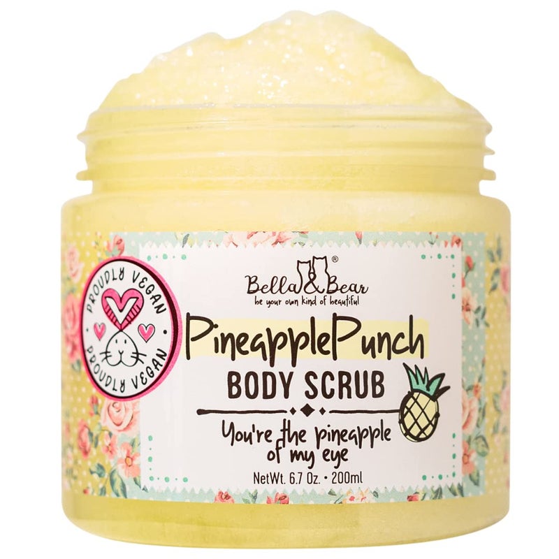 Bella  Bear Pineapple Body Scrub Exfoliator  Vegan 67oz
