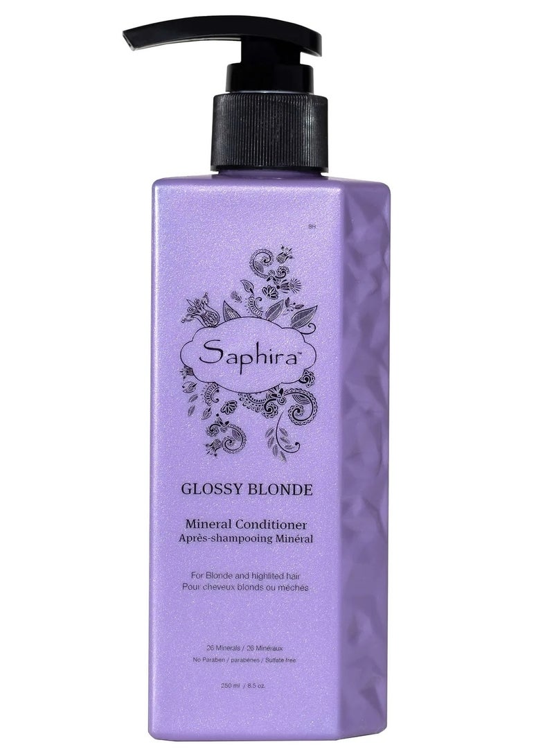 Saphira بلسم بلون لامع، مثالي للشعر الأشقر الطبيعي، المبيض والمعالج بالألوان 250 - Image 1