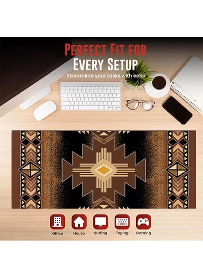 Large Mouse Pad Gaming Mouse Pad,Waterproof Laptop Pad, Pc Keyboard Non-slip Thicker Supper Rubber Table Mat Mouse Pads,Office Desk Mat Desk Pad,Smooth Cloth Surface Keyboard Mouse Pads For for Work, Games, Study,Geometric Pattern Extended Mouse Pad 80x30cm - Image 3