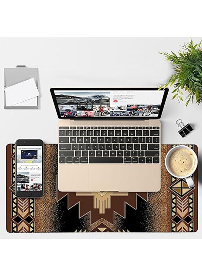 Large Mouse Pad Gaming Mouse Pad,Waterproof Laptop Pad, Pc Keyboard Non-slip Thicker Supper Rubber Table Mat Mouse Pads,Office Desk Mat Desk Pad,Smooth Cloth Surface Keyboard Mouse Pads For for Work, Games, Study,Geometric Pattern Extended Mouse Pad 80x30cm - Image 5