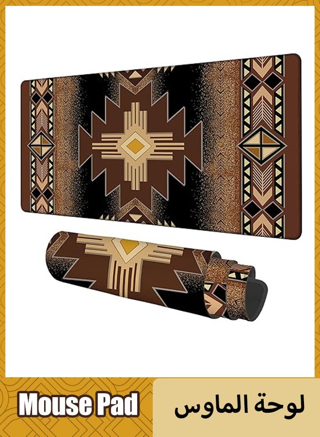 Large Mouse Pad Gaming Mouse Pad,Waterproof Laptop Pad, Pc Keyboard Non-slip Thicker Supper Rubber Table Mat Mouse Pads,Office Desk Mat Desk Pad,Smooth Cloth Surface Keyboard Mouse Pads For for Work, Games, Study,Geometric Pattern Extended Mouse Pad 80x30cm - Image 1