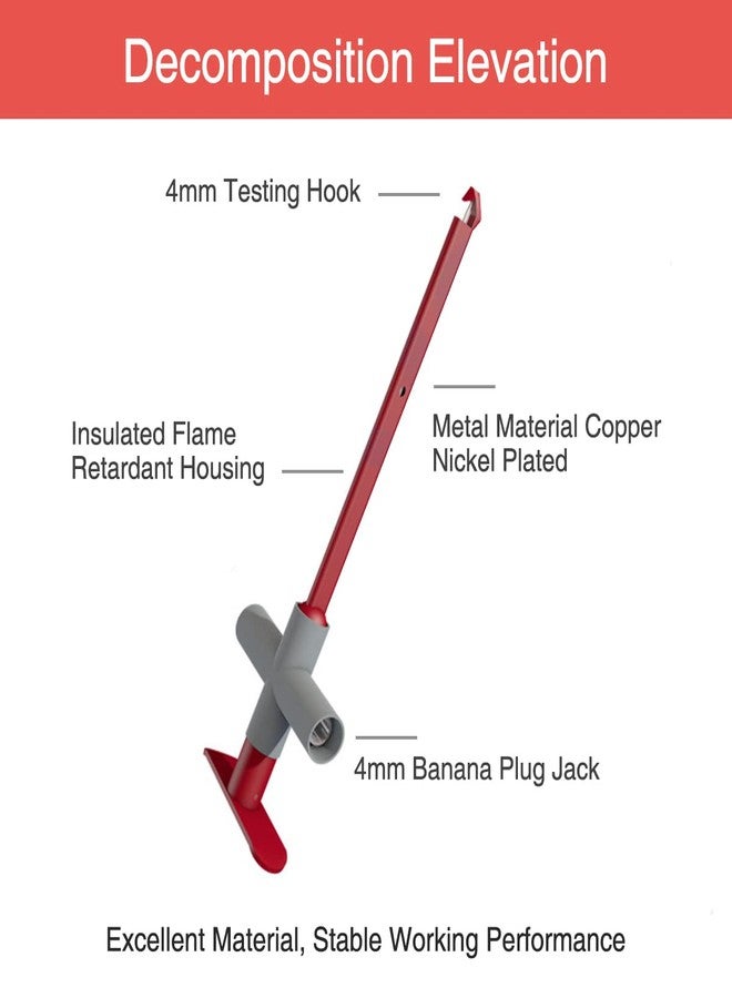 فلاين مشبك مسبار ثقب الأسلاك، قطعتان من مشبك ثقب العزل، مسبار اختبار، طقم كابل اختبار السيارات، أداة اختبار متعددة الأغراض لإصلاح السيارات - Image 4