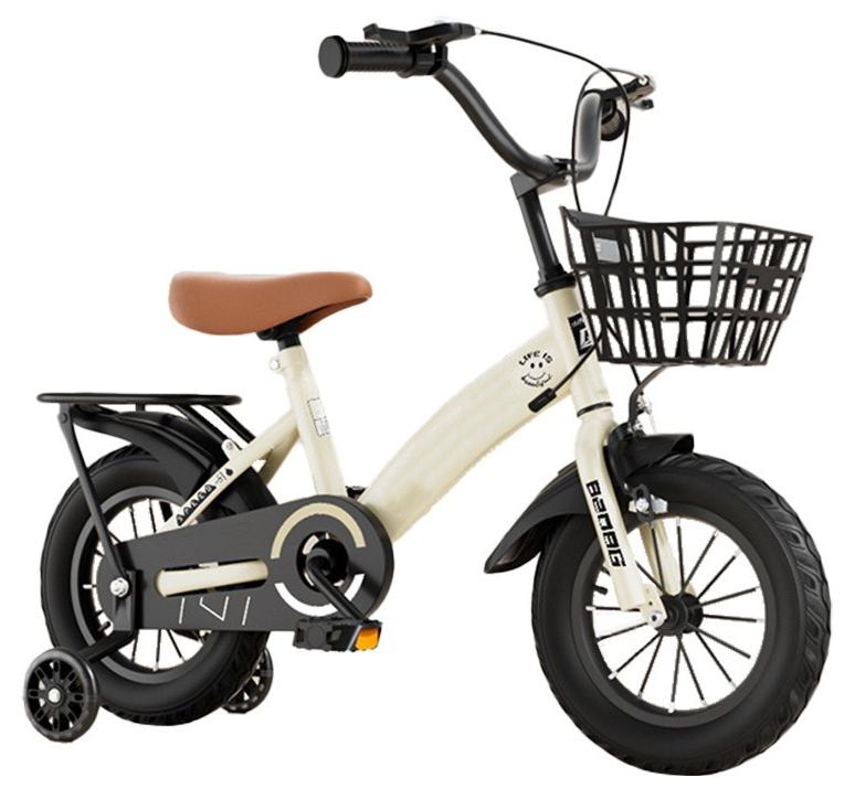 Sharpdo 14 Inch Bicycle for Kids, with Flashing Training Wheels and Basket,  High Carbon Steel Frame, Kids Bike for 3-5 Years Boys and Girls - Image 1