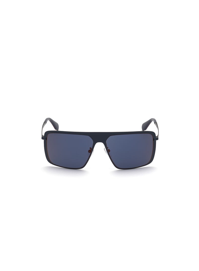 Adidas Men's Mirrored Navigator Shape Metal Sunglasses OR003691X60 - Lens Size: 60 Mm - Matte Blue - Image 2