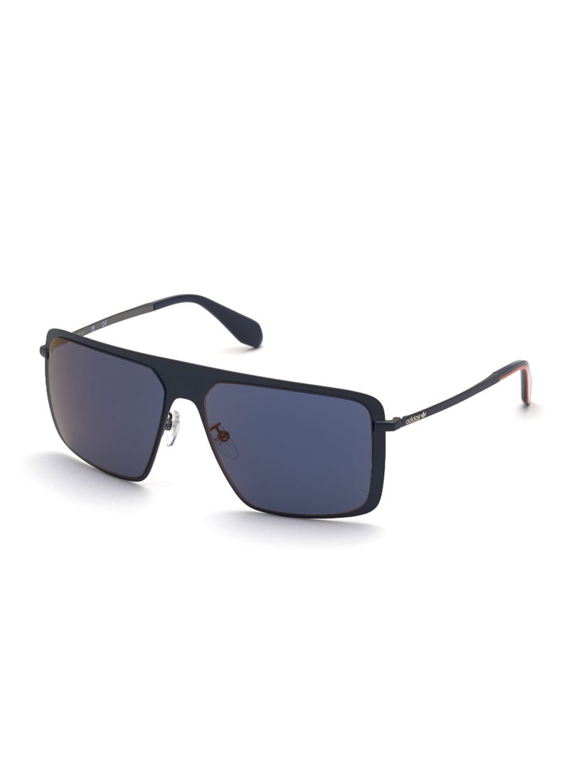 Adidas Men's Mirrored Navigator Shape Metal Sunglasses OR003691X60 - Lens Size: 60 Mm - Matte Blue - Image 1