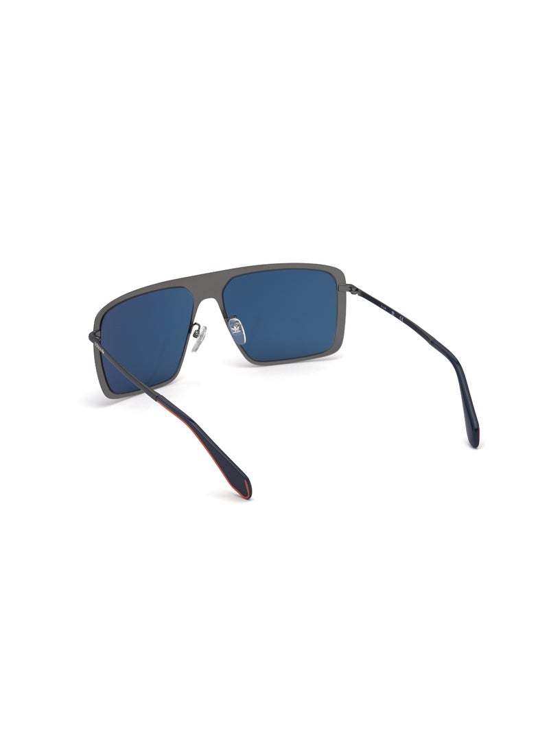 Adidas Men's Mirrored Navigator Shape Metal Sunglasses OR003691X60 - Lens Size: 60 Mm - Matte Blue - Image 5