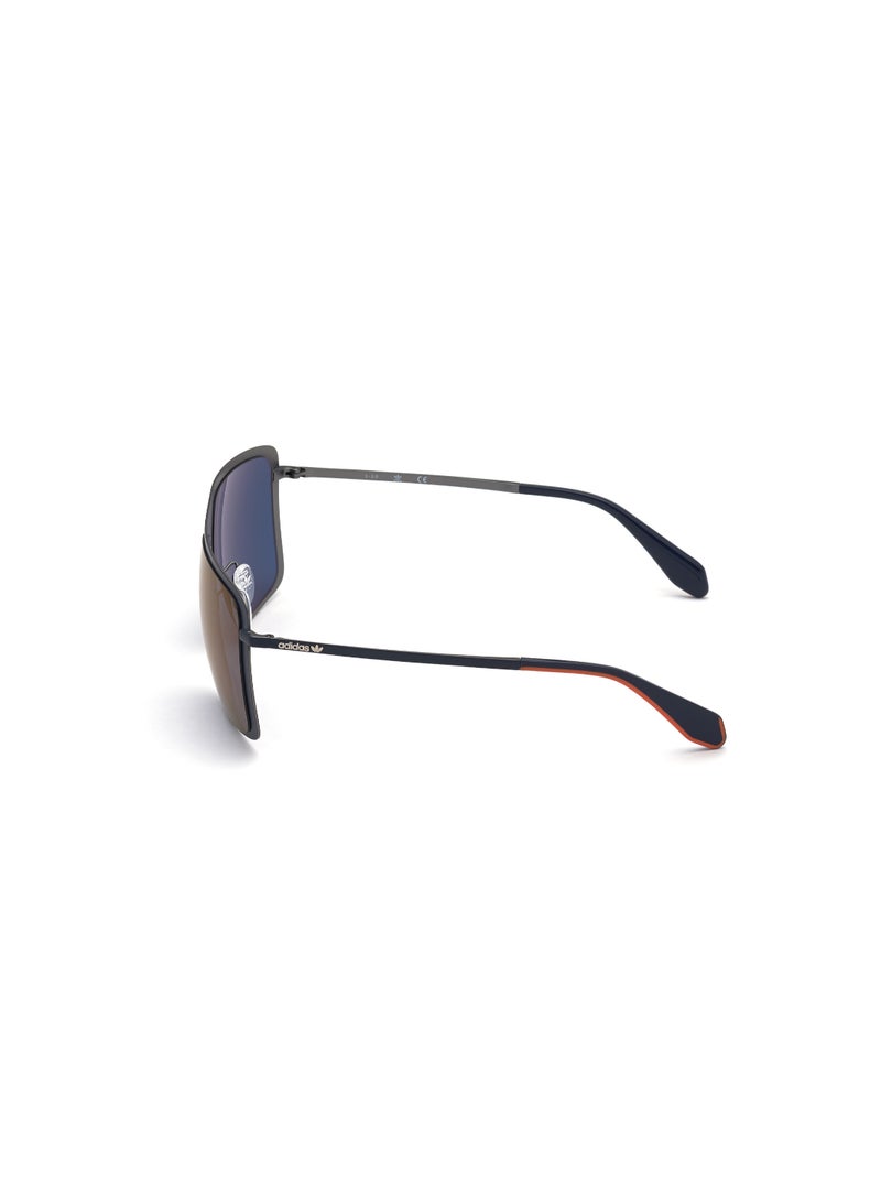 Adidas Men's Mirrored Navigator Shape Metal Sunglasses OR003691X60 - Lens Size: 60 Mm - Matte Blue - Image 4