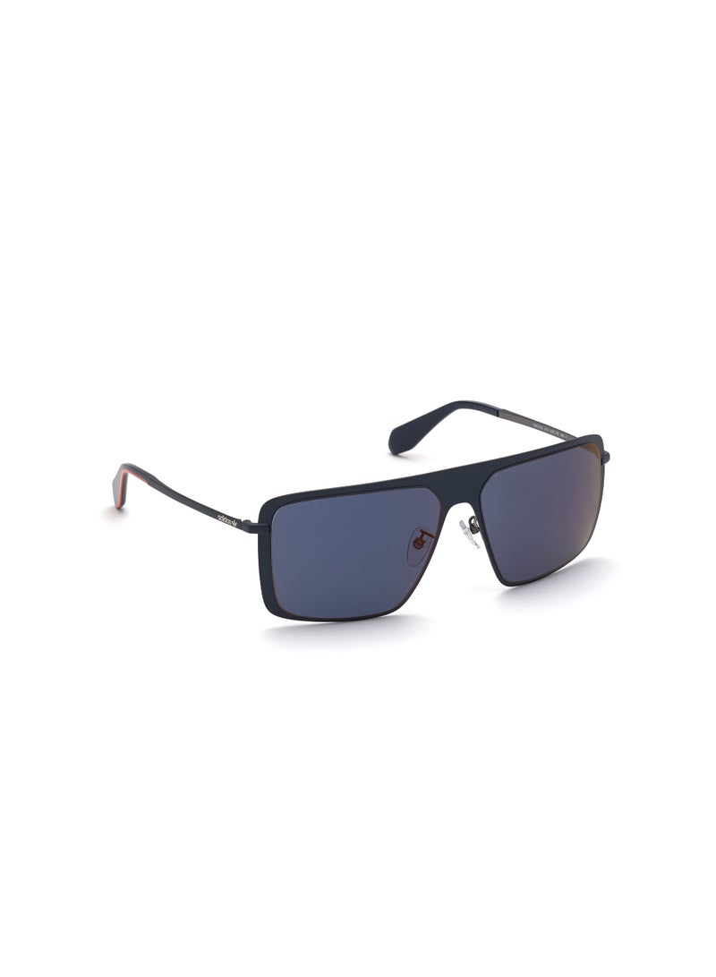 Adidas Men's Mirrored Navigator Shape Metal Sunglasses OR003691X60 - Lens Size: 60 Mm - Matte Blue - Image 3