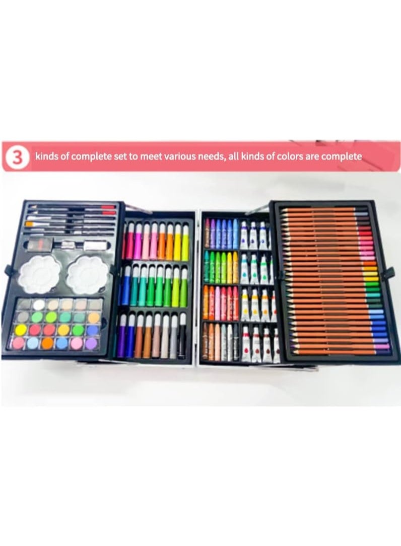 Kiddle Drawing and Painting Set, Art Supplies Bag, Aluminum Gift Box for Girls and Boys, 200 Pieces - Image 5