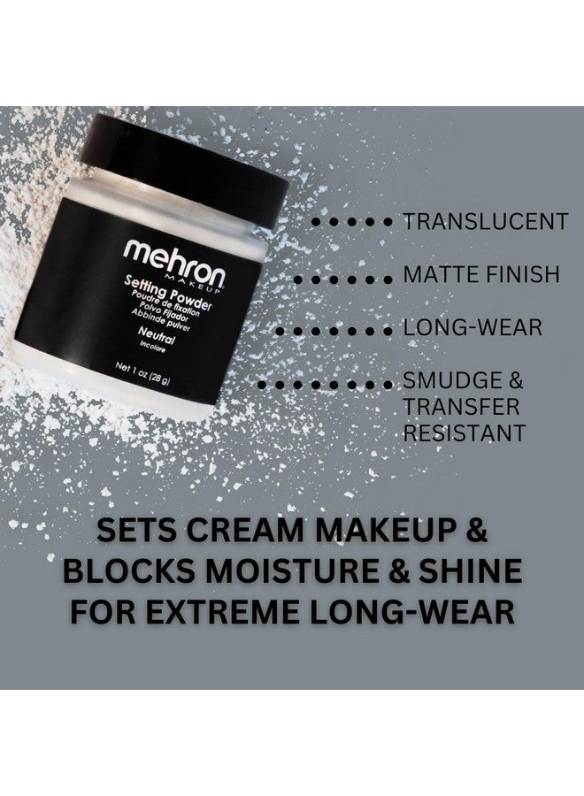 ميهرون بودرة تثبيت المكياج من مهرون | بودرة سائبة | بودرة سائبة مثالية لمكياج الهالوين، 28 غرام (لون محايد) - Image 3