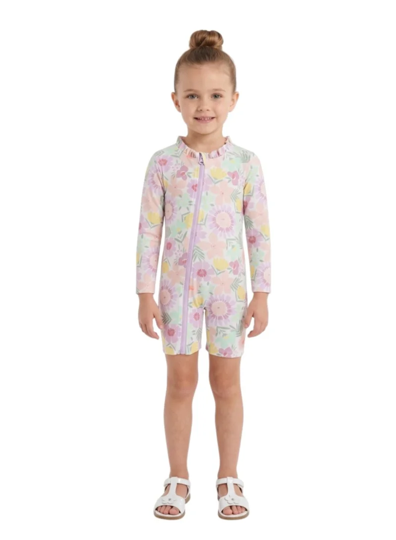 D'daniela D' Daniela - Tropical Blossom Splash Swimwear - Multicolor