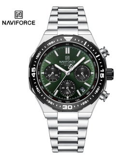 Luxury Stainless Steel Chronograph Watch for Men with Multifunctional Dial and Water Resistant Design