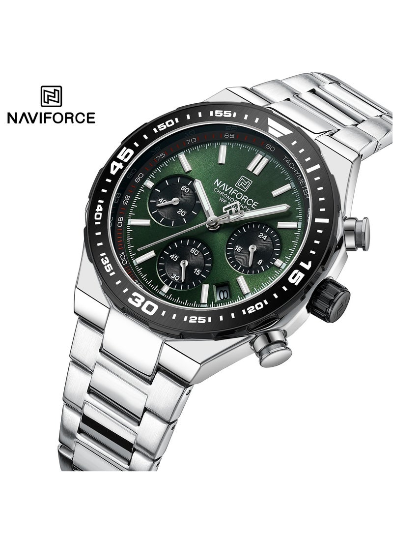 NAVIFORCE - Luxury Stainless Steel Chronograph Watch for Men with Multifunctional Dial and Water Resistant Design - Image 1