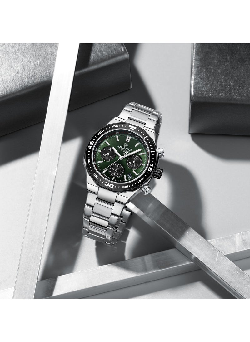 NAVIFORCE - Luxury Stainless Steel Chronograph Watch for Men with Multifunctional Dial and Water Resistant Design - Image 1