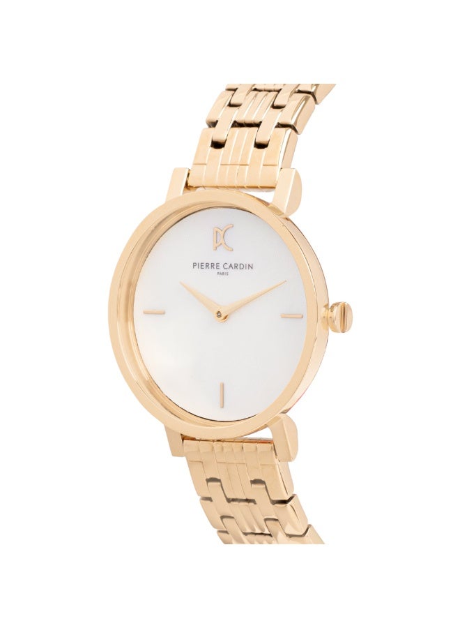 PIERRE CARDIN Women's Watch with Gold Metal Case and Gold Metal Band - Image 2