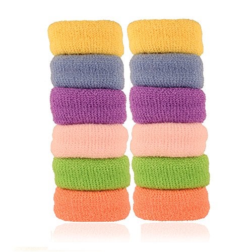 ACCESSHER Soft Multicolor Rubber Hair Band - Set Of 24 Pcs. - Image 3