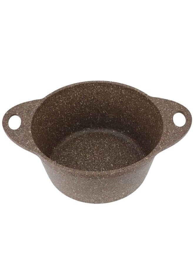 Alsaif Gallery - Vales Turkish Brown Granite Cookware Set With Glass Lid 8 Pieces - Image 1