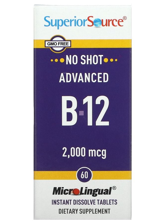 Superior Source Advanced B-12 2000 mcg 60 MicroLingual Instant Dissolve Tablets