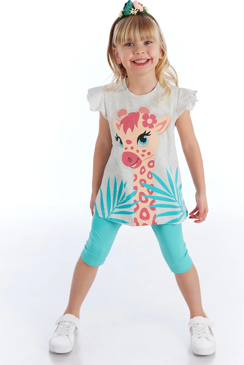 Denokids Fancy Giraffe Girls T-shirt Tights Set