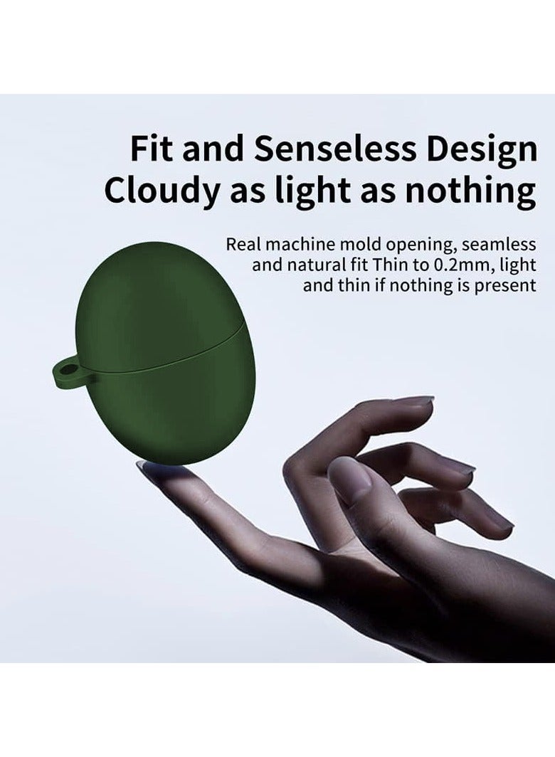 Protective Silicone Case for Huawei Freebuds 6 with Keychain&Cleaning tool(Green)  - Image 3