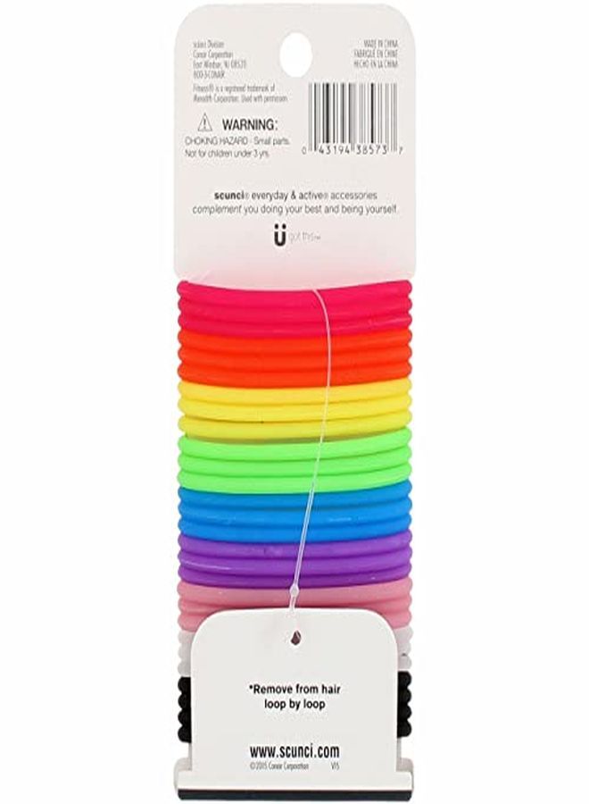 Scunci No-Slip Grip Gel Evolution Ponytailers Elastics, Assorted Colors, 28-Pieces (1-Pack) - Image 5