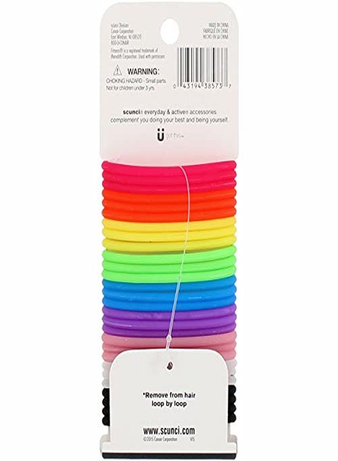 Scunci No-Slip Grip Gel Evolution Ponytailers Elastics, Assorted Colors, 28-Pieces (1-Pack) - Image 3