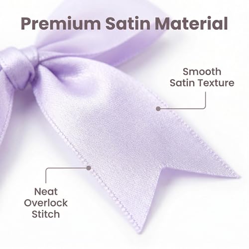 Luuao Purple Gift Wrap Bows – 50pcs 3.3 Inch Elegant Satin Bows for Gift Wrapping, Wedding Decor, Baby Shower, Party Decorations, Birthday, Easter, Christmas, Anniversary, DIY Crafts, Gift Bags - Image 4