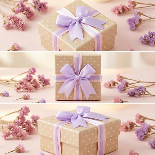 Luuao Purple Gift Wrap Bows – 50pcs 3.3 Inch Elegant Satin Bows for Gift Wrapping, Wedding Decor, Baby Shower, Party Decorations, Birthday, Easter, Christmas, Anniversary, DIY Crafts, Gift Bags - Image 2