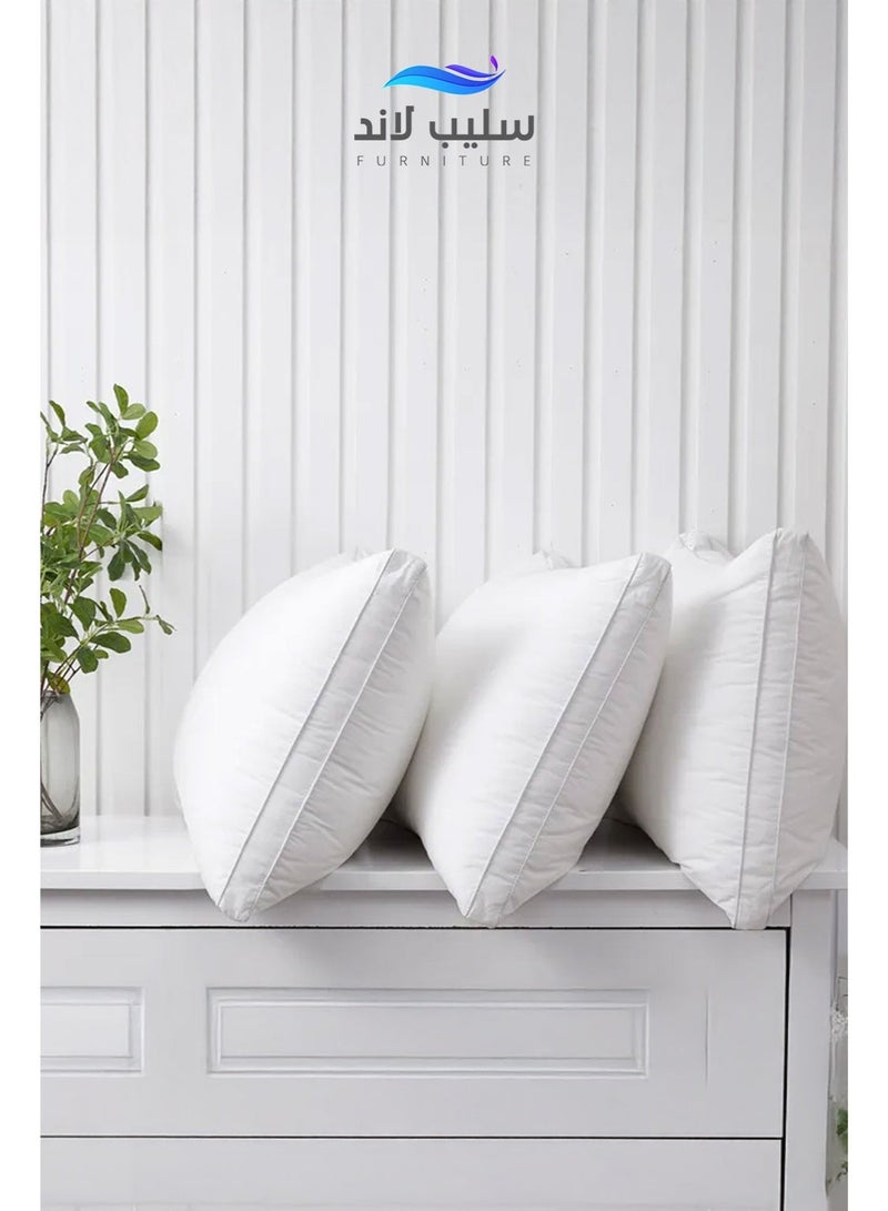 SleepLand Luxury Hotel Pillow Microfiber Filling Soft Support 50x75 cm - Image 4