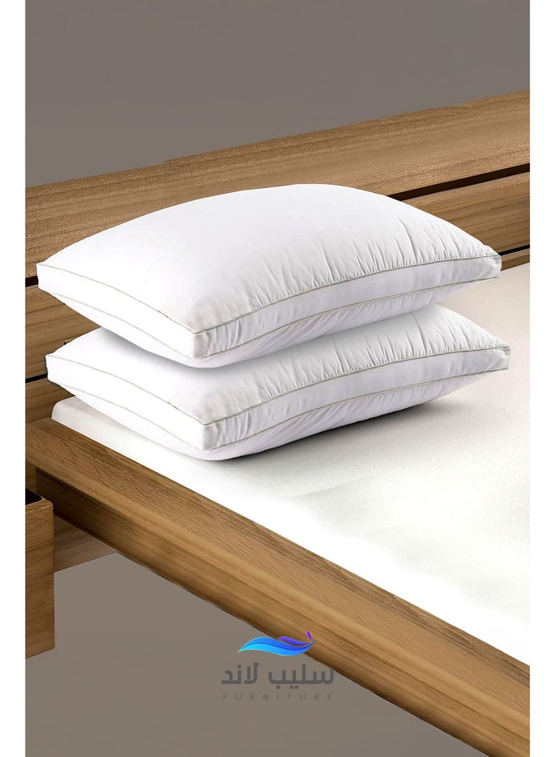 SleepLand Luxury Hotel Pillow Microfiber Filling Soft Support 50x75 cm - Image 5