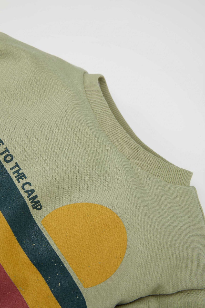 ديفاكتو سويت شيرت بيبي اولادي قصة عادية وطبعة طبيعة - Image 2