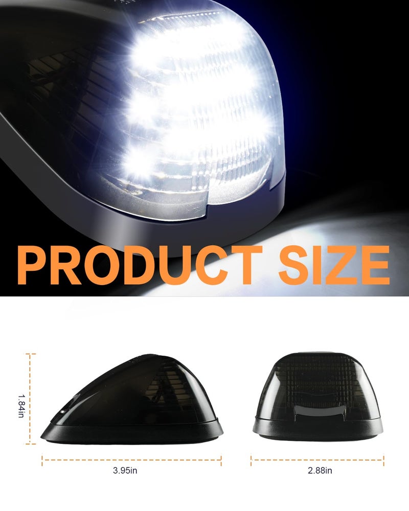 NEIFILES 5PCS LED Cab Roof Marker Lights Compatible with Ford 1999-2016 F250 F350 F450 F550 F650 F750 E150 E250 E350 E450 Super Duty for Pickup Trucks Roof Running Light - Image 5