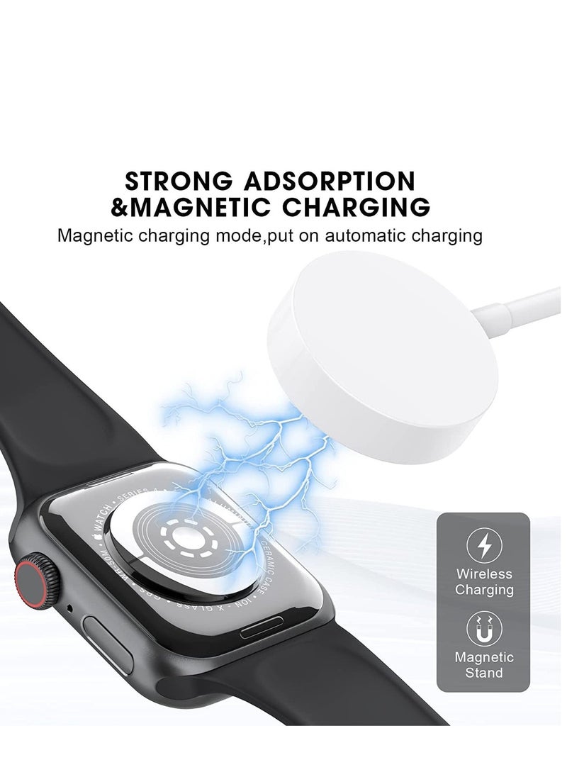 ELTRAZONE 𝟐𝟎𝟐𝟐 𝐔𝐩𝐠𝐫𝐚𝐝𝐞𝐝 for Apple Watch Charger Magnetic Fast Charging Cable [Portable] Magnetic Wireless Charging Compatible with Apple Watch Series Ultra/8/7/6/SE/SE2/5/4/3/2/1-[3.3ft/1M] White - Image 5