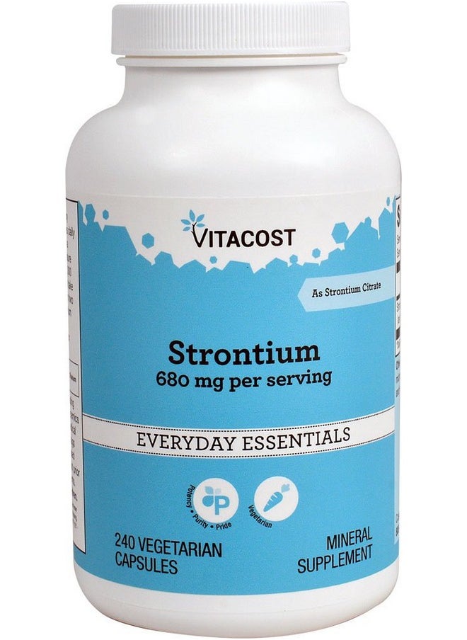 Vitacost Brand - Vitacost Strontium 680 Mg Per Serving 240 Vegetarian Capsules - Image 1