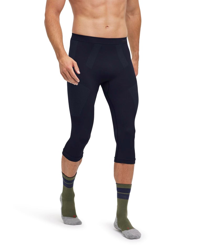 FALKE Men's Warm 3/4 Base Layer Bottom, Black, XL - Image 5