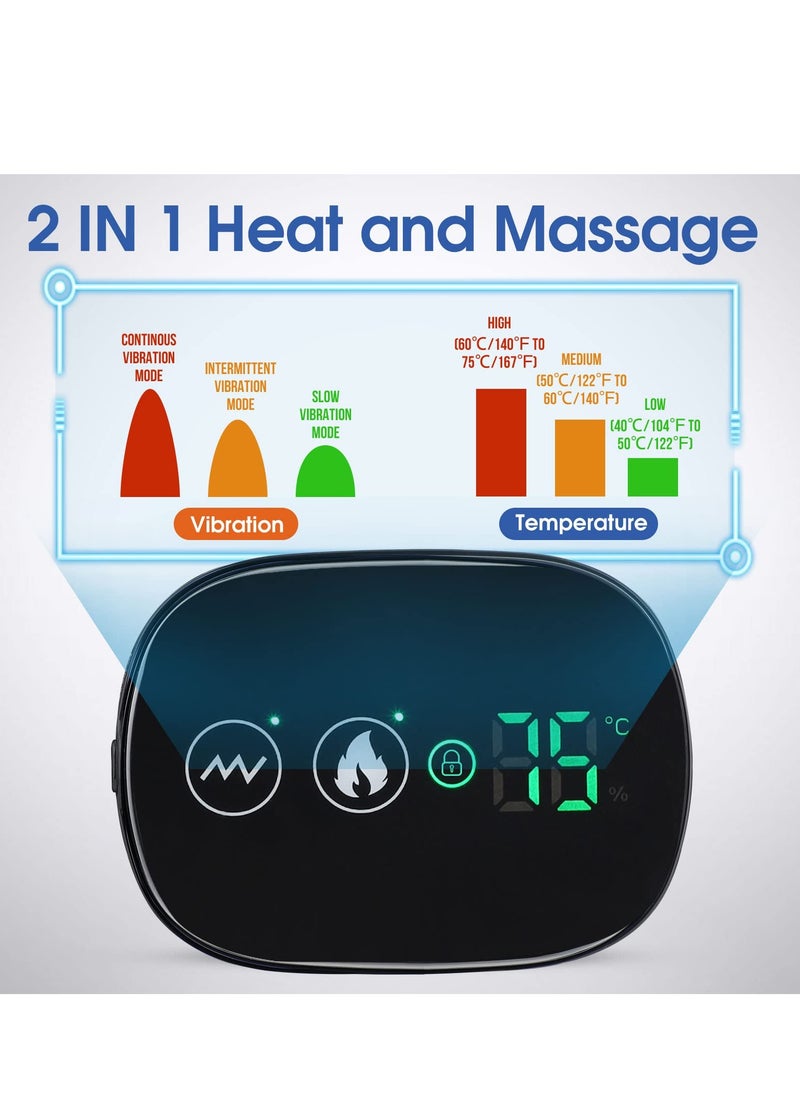 Excefore - Heated Shoulder Wrap with Vibration, Cordless Heating Pad, Massage Braces for Left Right Shoulder, 3 Vibration and Temperature Settings, LED Display - Image 1