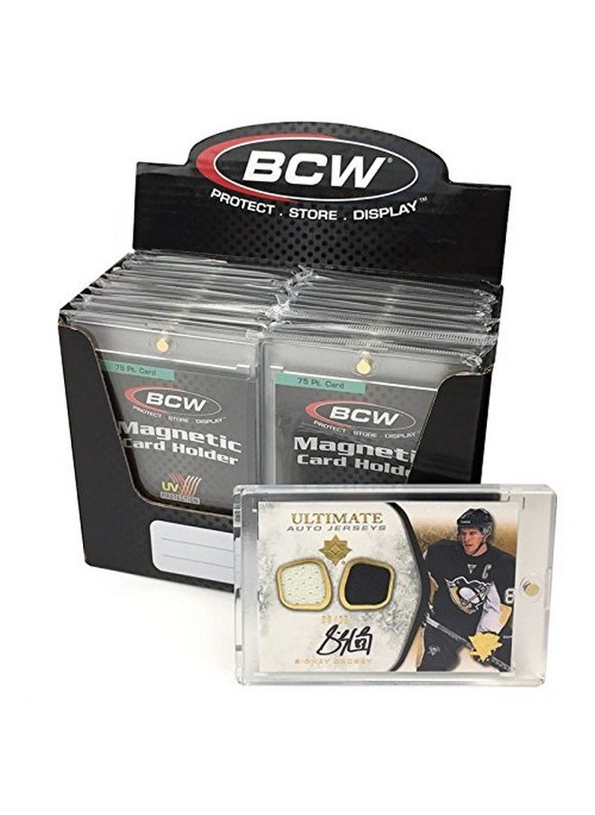 BCW Magnetic Card Holder - 75 Pt Thickness - 18Ct | Protective Display Card Case With Secure Gold Magnet Closure | Uv Protection, Quick Access Design For Sports, Gaming, And Collectible Cards  - Image 3