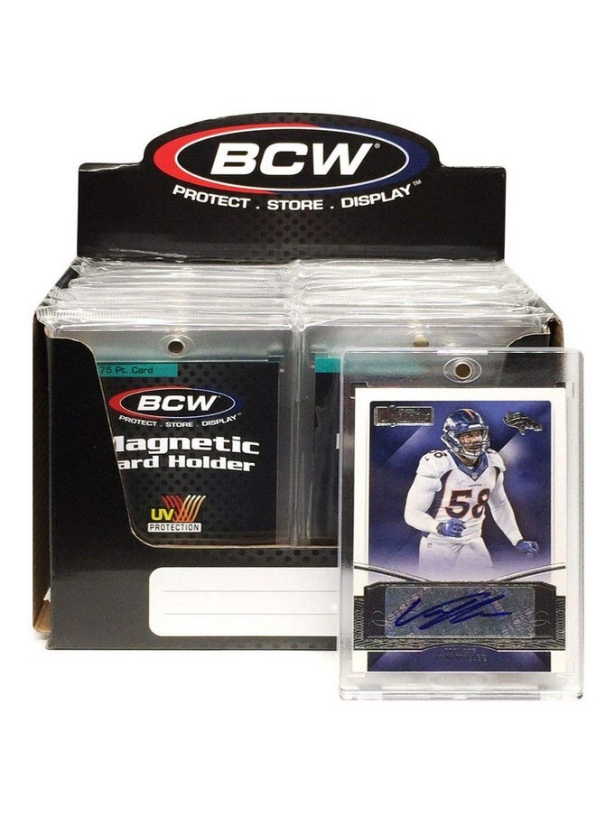BCW Magnetic Card Holder - 75 Pt Thickness - 18Ct | Protective Display Card Case With Secure Gold Magnet Closure | Uv Protection, Quick Access Design For Sports, Gaming, And Collectible Cards  - Image 1