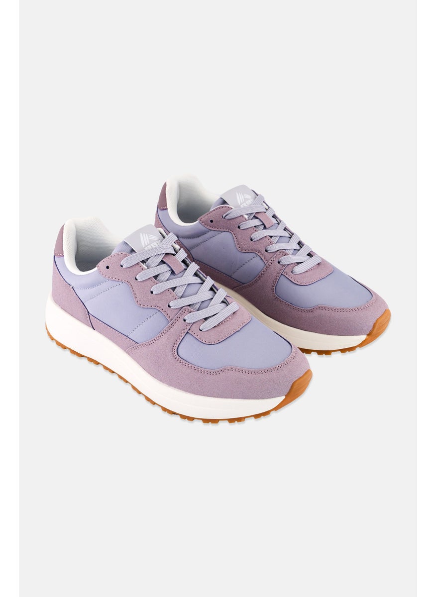 RBX Women Brand Logo Lace Up Outdoor Shoes, Purple  - Image 1