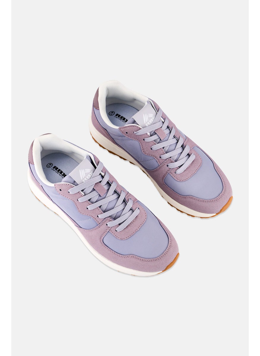RBX Women Brand Logo Lace Up Outdoor Shoes, Purple  - Image 3