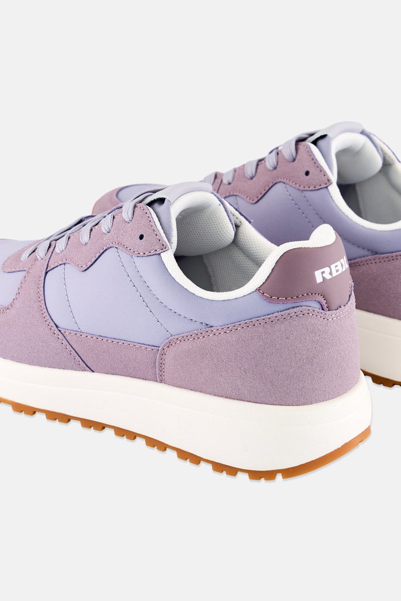 RBX Women Brand Logo Lace Up Outdoor Shoes, Purple - Image 2