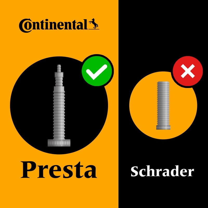 Continental Race 28" Wide 700x25-32c Inner Tubes - 60mm Presta Valve (Pack of 2 w/Conti Sticker) - Image 4