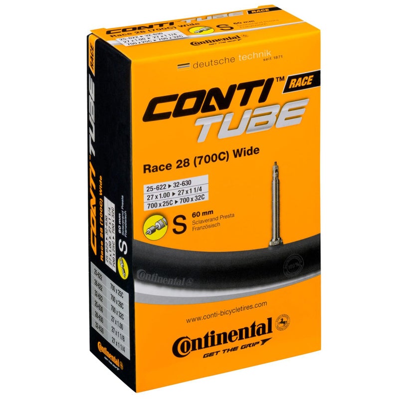Continental Race 28" Wide 700x25-32c Inner Tubes - 60mm Presta Valve (Pack of 2 w/Conti Sticker) - Image 2