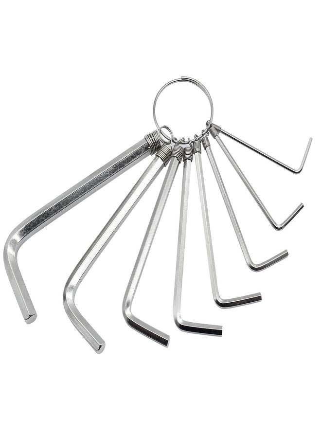Bivethoi Set of 8 Allen Wrench Hex Key from 1.5 to 6 mm, L Shaped Spanner Set with Key Ring Metric Hexagon Wrench Repairing Tool - Image 1