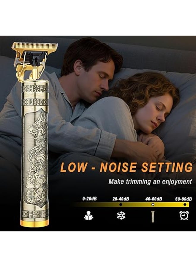 ماكينة تشذيب الشعر وحلاقة الشعر الاحترافية للرجال لاسلكية قابلة لإعادة الشحن مع 4 أمشاط مدرجة، منتجات الحلاقة للقطع بهيكل من المعدن - Image 2