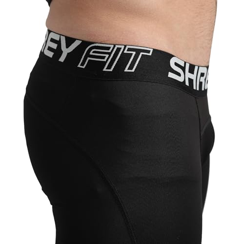 SHREY Unisex Apparels Compression Hybrid Shorts Tights (Xl, Black) - Image 2