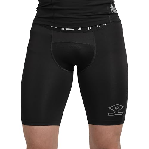 SHREY Unisex Apparels Compression Hybrid Shorts Tights (Xl, Black) - Image 1